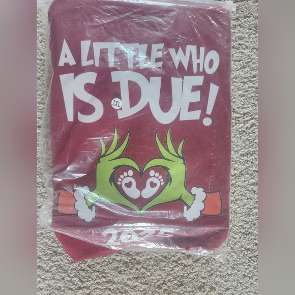 New Maternity- A Little Who is Due 2025- Women's 2XL - Picture 2 of 5